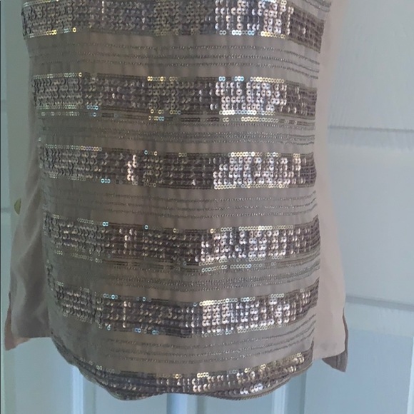 Express Tan/Bronze Sequin Dressy Tank - Picture 5 of 7